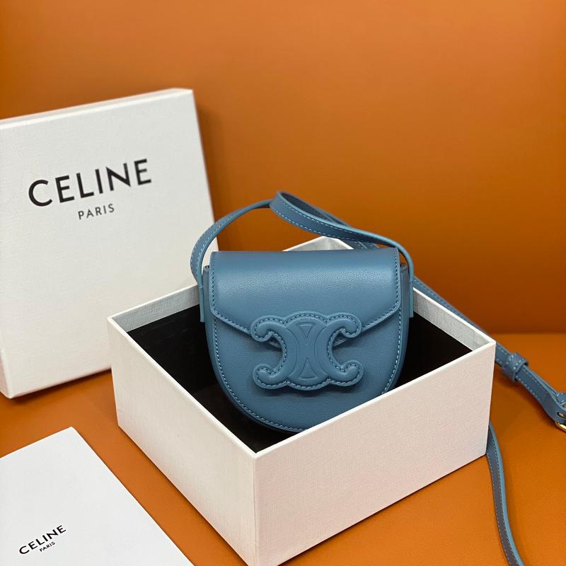 Celine Shoulder Handbag 10J303 Blue